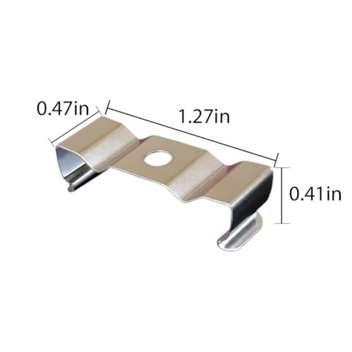 T8 Led Light Clips Bracket Hanger for Integrated Tube Light Fixture, Nickel-plated Manganese Steel, for Hanging Connectors Integrated Tube Light Fixture & Led Shop Light Fixture,Pack of 20