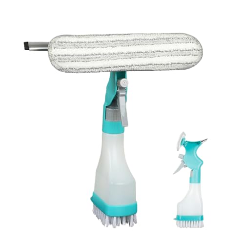 Professional 4-in-1 Window Cleaning Kit, All-in-One Vacuum Squeegee, Spray Bottle & Brush Set for Spotless Glass, Cars, Showers & More