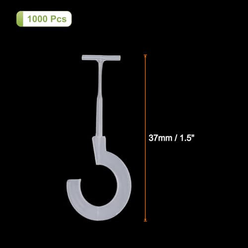 MECCANIXITY 1000 Pcs J Hook Fasteners, 1-1/2 Inch White Tagging Gun Refill Fasteners Standard Tagging Barb Fasteners Plastic for Clothing Hanging Fine Stitch Price Refills Tag Label - color: White, size: 1-1/2 Inch