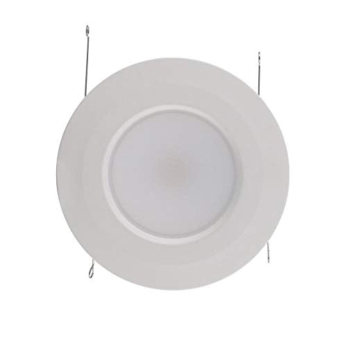 Commercial Electric 5/6 in. Matte White Integrated LED Recessed Trim 5-Ways (12-Pack)