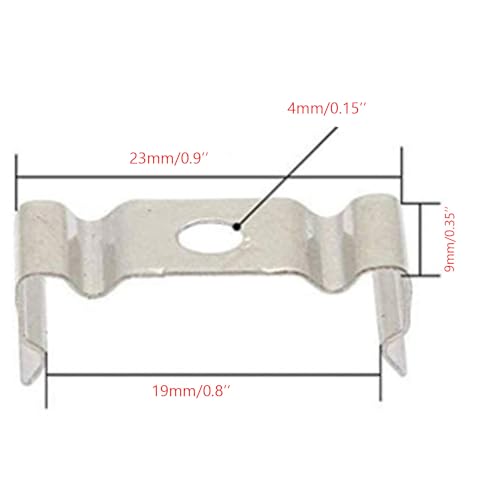 T5 LED Light Bulbs 20pcs Clips Holder Bracketr for Lamp Socket Shop Light Fixture, Led Ceiling Lamp (23mm/0.9inch,Suitable for T5 Lamps) - size: 23mm