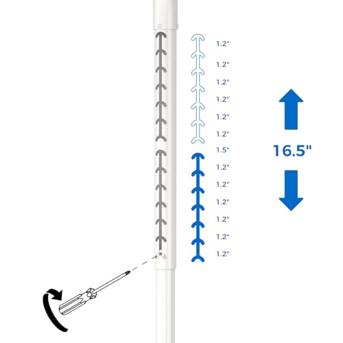 Projector Mount, 42"-59" Height, Universal Ceiling Bracket, 33lb - color: White, size: 42.5inch-59inch