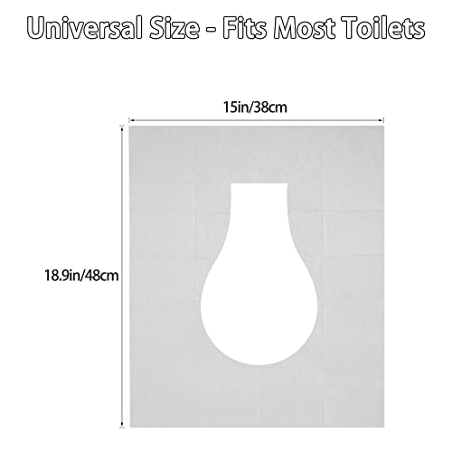 MA CHÉRIE Disposable Toilet Seat Cover 120 Pcs,Extra Large,Flushable,Travel and Pocket Size - size: 120 Sheets (12 Packs x 10 Sheets Each)
