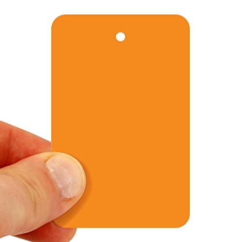SmartSign Orange Blank Garment Tags - Pack of 1000, 12pt Thick Cardstock Clothing Tags, 2.875" x 1.75" Merchandise Tags with Eyelet, Colored Retail Tags Without Strings - color: Orange
