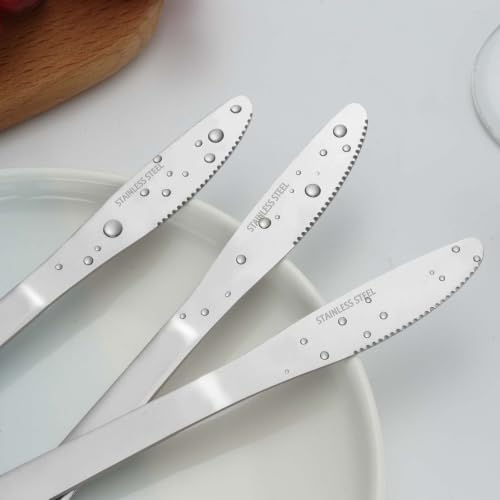 12 Pieces Dinner Knives Set, 8.1 Inches Table Knives Set - color: 12PCS Dinner Knives