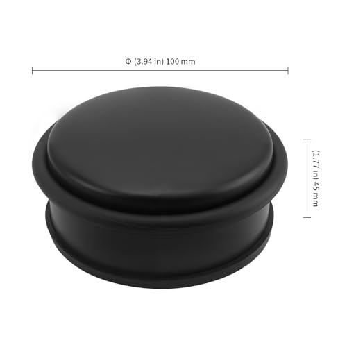 KEILEOHO 4 PCS 1KG Heavy Duty Floor Door Stopper, No Drill Stainless Steel Door Stop Anti-Skid Rubber, Black Door Wedge Stop for Office, Home, - color: Black Color