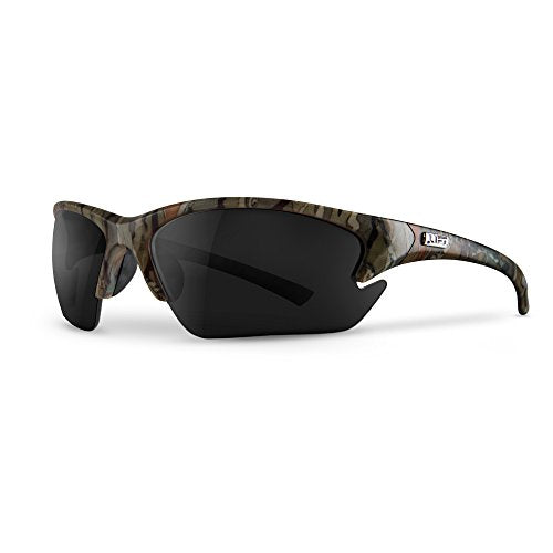 LIFT Delamo Safety Glasses, Medium–Large Fit, ANSI Z87.1 Polycarbonate - color: Camo Frame/Smoke Lens, size: One Size