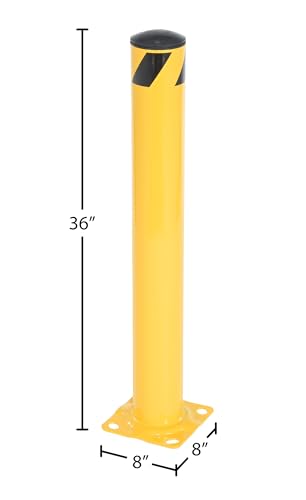 Vestil BOL-36-4.5 Steel Pipe Safety Bollard 36 In. x 4-1/2 In. Yellow