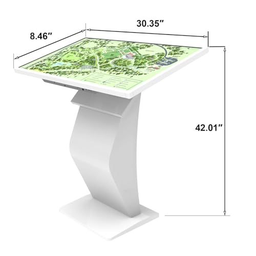 32 inch Touch Screen Kiosk, Windows11 System(8+128g) - color: White