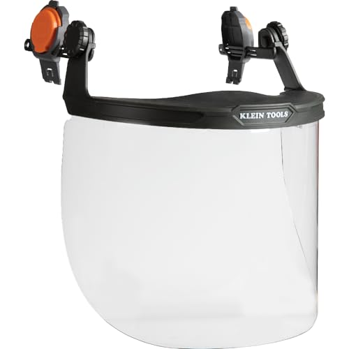 KLEIN TOOLS 60528 Full-Brim Hard Hat Face Shield, Clear, One Size - size: Full Brim Clear
