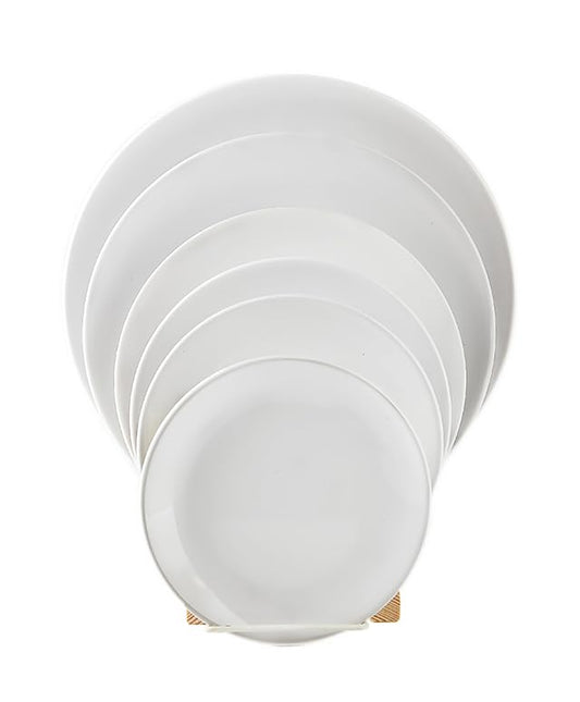 Restaurant Value, Stoneware Coupe Shape Plate 6.5", Bright White, Case of 36 - color: Bright White, size: Plate 6.5"