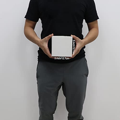 Calenzana 5x5x5 Inches Shipping Boxes Set of 25, White Corrugated Cardboard Box for Mailing Packing Small Business - size: 5x5x5, style: 25 Pack