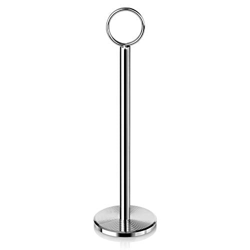 New Star Foodservice Ring-Clip Table Number Holder / Place Card Stand, 8 Inch, Silver, Set of 12 (Pack of 2) - size: 8-Inch (Set of 12) (Pack of 2)