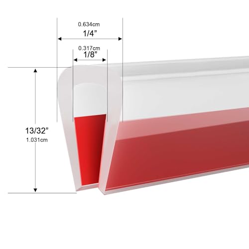 Silicone Edge Trim Self-Adhesive U Channel Silicone Edge Trim Edge Protector for Sheet Metal (Clear, Fit 1/8" - L 10') - color: Clear, size: Fit 1/8" - L 10'