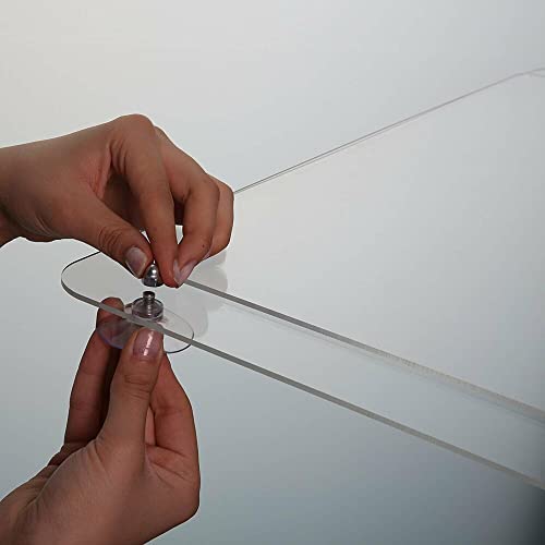 M&T Displays Premium 11x14 Acrylic Window Sign Holder | Double Sided Clear Portrait Display Frame with 4 Suction Cups | Anti-Glare for Storefronts, Doors, Glass - Easy Poster & Menu Change - size: 11x14 Portrait