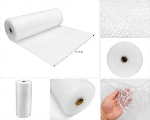 3/16" x 250' x 48" Perforated 12" Small Bubble Cushioning Wrap Padding Roll