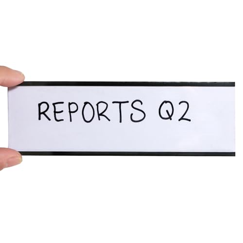 SmartSign Magnetic 'C' Channel Label Holders | 2" x 6", Pack of 10 - size: 2" x 6"