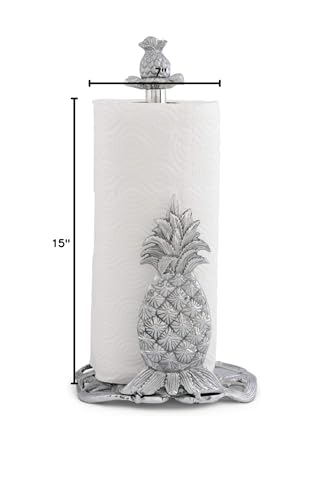 Arthur Court Pineapple Paper Towel Holder Decorative Aluminum Metal 14.5 Inch for Kitchen Countertop - size: Pineapple