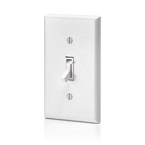 Leviton Toggle Slide Dimmer Switch for Magnetic Low Voltage, LED, Halogen and Incandescent Bulbs, TSM10-1LW, White - color: White