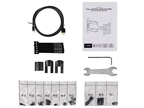 Monoprice Platinum Full Motion TV Wall Mount Bracket for 23" to 42" TVs up to 77lbs, Max VESA 200x200