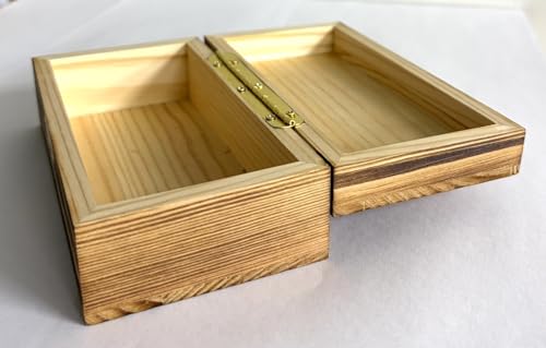 QCAA Solid Brass Wooden Jewery Box Hinge, Cabinet Closet Hinge, 3.86" x 0.5", Matte Black, 4 Pack, Made in Taiwan - color: Matte Black, size: 98mm - 4 Pack