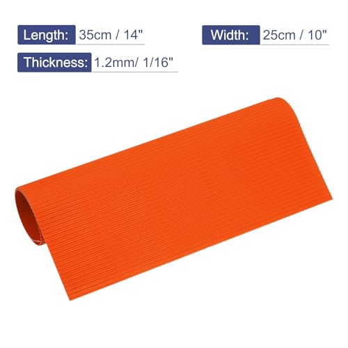 MECCANIXITY Corrugated Paper Sheets 5pcs 14x10x1/16inch Orange Red - color: Orange Red, size: 14inch x 10inch x 1/16inch