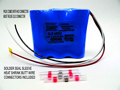 ELB-48702, ELB48702 Replacement Emergency Battery Pack, Wire Leads NO Connector!!