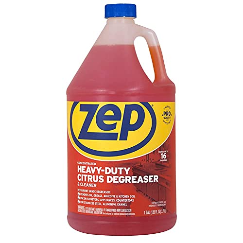 Zep Heavy-Duty Citrus Cleaner and Degreaser - 1 Gallon - ZUCIT128CA - Restaurant Grade, Removes Oil, Grease, Adhesive, and Kitchen Soil on Stovetops, Appliances (2) - size: 256 Fl Oz (Pack of 1)