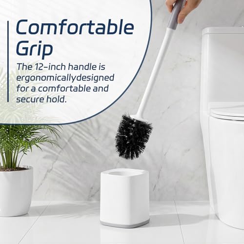12 Set 17.72" Toilet Brush and Holder Bulk for Bathroom