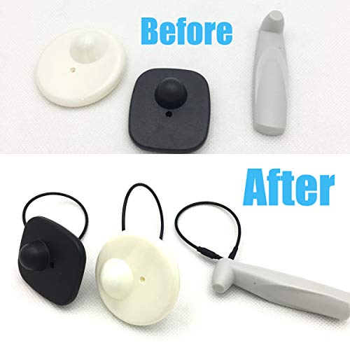 Security Lanyard Wire for Clothing Security Tags - Retail Anti-Theft Equipment, Compatible with EAS Systems & Hard Tags for Apparel, Bags, Shoes (100)