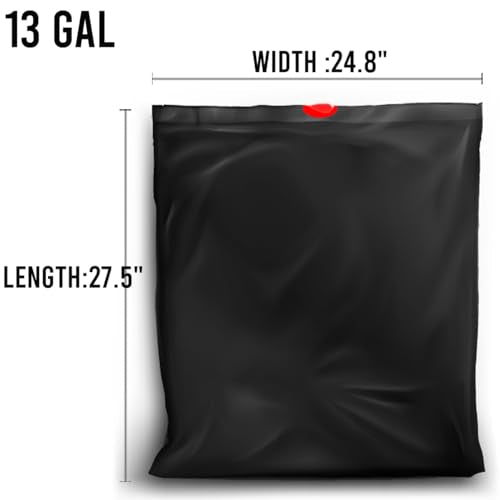 BEIDOU-PAC 13 Gallon Trash Bags Drawstring, 50 Count Bulk, Black & Unscented Garbage Bags, Multi-purpose Tall Kitchen Trash Bags Can Liners for Business Home Commercial and Industrial - style: 13 Gallon |50 Count