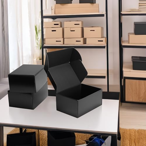 Rempry 6 Pack 9x6x4 Black Shipping Boxes, Small Cardboard Mailer Boxes for Small Business Shipping Packaging - color: Black, size: 9X6X4-6 Pack
