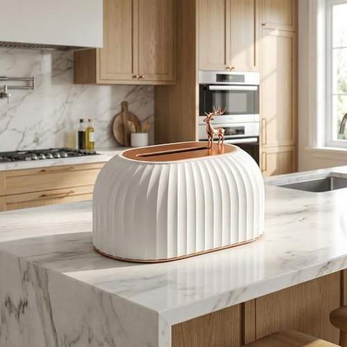 Tissue Box Holder Wall Mounted Spring-Loaded Dispenser ABS Organizer Facial Tissues for Living Room Desktop(White) - color: White