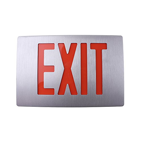 Day-Brite ER55LD3R Die Cast Aluminum LED Exit Sign, Red, 120/277V