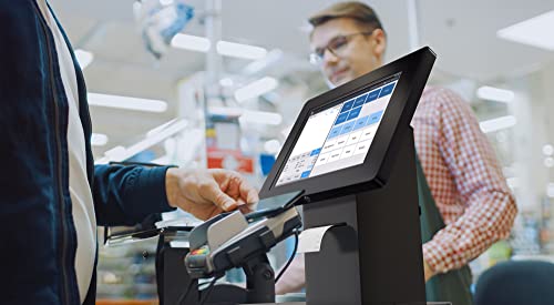 Anti-Theft Kiosk Stand – CTA Secure Enclosure Desk Mount with Printer Shelf Compartment for Retail Pos, Ordering Screens for iPad 11th Gen (A16) - iPad Air 11" - Pro 11" & More - Black (PAD-PARAFPDM)