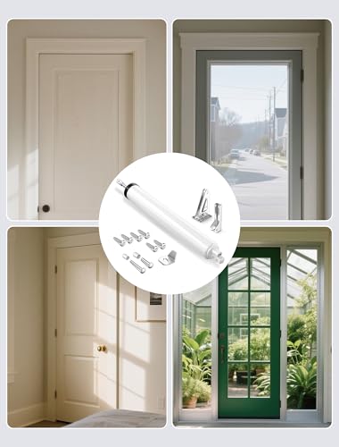 White Storm Door Closer, Pneumatic Screen Door Closer with Hold Open - size: White