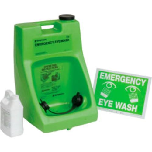 Fendall Porta Stream I 6-Gallon (22.7 L) Refillable Secondary Emergency Eye Wash Station (with 70 oz. / 2.07 L Saline Concentrate)