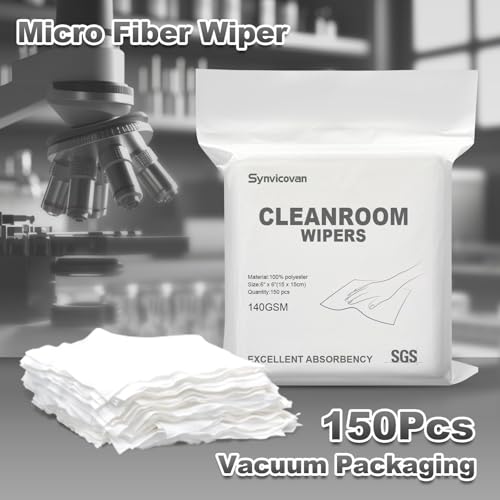 Cleanroom Cloth Wipes 6"x6",140GSM,Bag of 150 Pcs - size: 150 Count (Pack of 1)