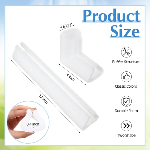 Landical 40 Pcs Foam Corner Protectors for TV Moving Mirror Shipping, White - color: White