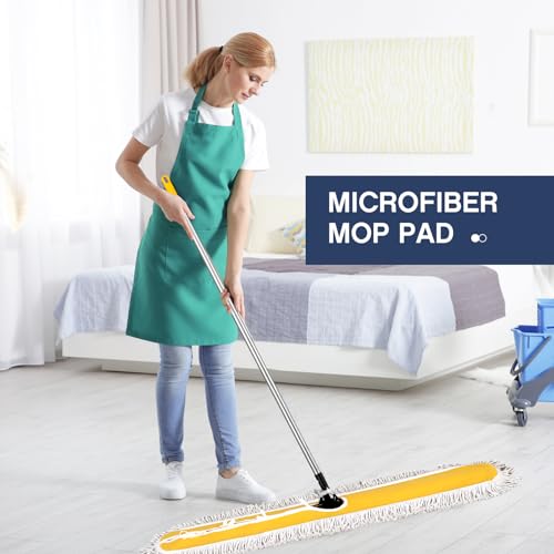 Suclain 2 Pack Dust Mop with Adjustable Handle, Floor Sweeper, 43 Inch