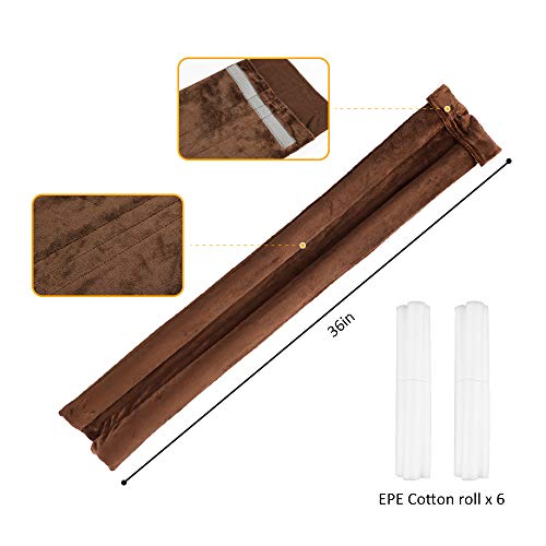VISEMAN 36 Inch Under Door Stopper, Door Noise Blocker - color: Coffee