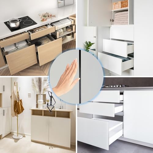 Push to Open Cabinet Latches Hardware Magnetic Push Latch Jiayi 10 Pack Door Latch Heavy Duty Touch Latches Kitchen Door Push Release Latch for Drawer Closure Push Catch Press Out Catches - color: Silver, size: 10 Pack
