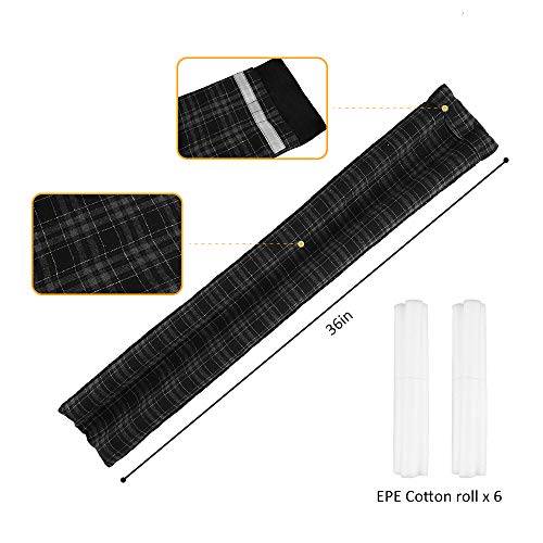 VISEMAN 36 Inch Under Door Stopper, Door Noise Blocker - color: Checker Ink