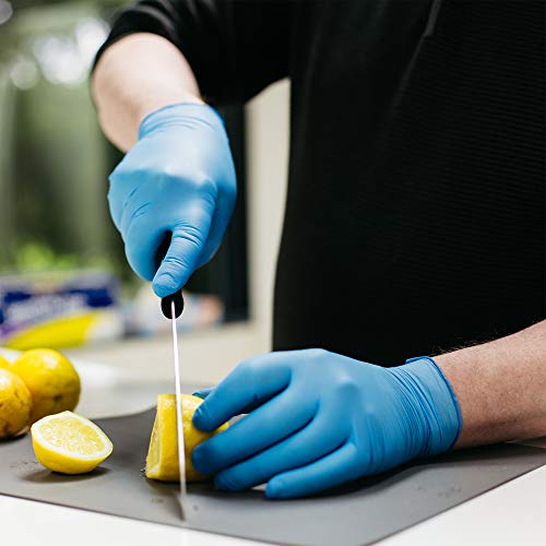 X3 Industrial Blue Nitrile Gloves, Box of 100, 3 Mil, Size X-Large, Latex Free, Powder Free, Textured, Disposable, Non-Sterile, Food Safe, X348100BX - size: X-Large (Pack of 100)