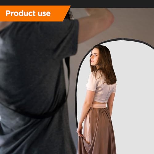 Portable Chromakey Black/White Backdrop with Stand,59 * 39 inch Pop Up Collapsible Backdrop,Foldable Black&White Screen 2 in 1 Backscreen for Photo and Video Shooting,Gaming (Black & White) - color: Black&White