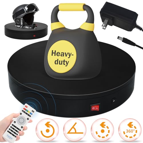 15.8In Remote Motorized Electric Turntable Rotating Display Stand Rotating Platform Photography Turntable motorized lazy susan base giratoria para for Photography,3D Scanner,(Load Range:132~400lbs) - size: 15.8inch/Black/400Lbs Load