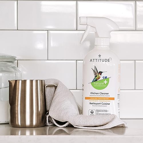 ATTITUDE Kitchen Cleaner Spray, EWG Verified, Citrus Zest, 27 fl oz - size: 27 fl oz