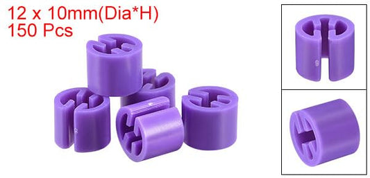 150Pcs Clothes Hanger Marker Blank Tags, Fit 3.5mm Rod, Purple Size Clips - color: Purple
