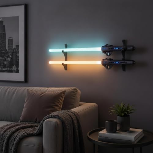 SiliFine 2 Pairs Saber Wall Mount Holder Saber Display Stand Rack
