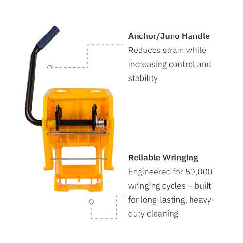 Carlisle FoodService Products 26 Qt Mop Bucket with Side Wringer, Yellow - color: Yellow